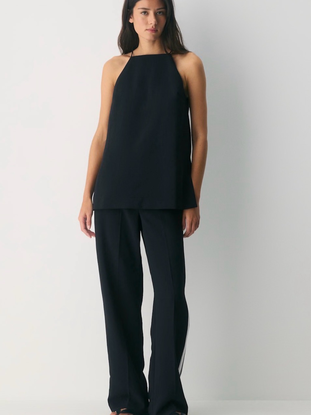 Aritzia Womenโs Black Ombra Top - Crepetteโข Sz S